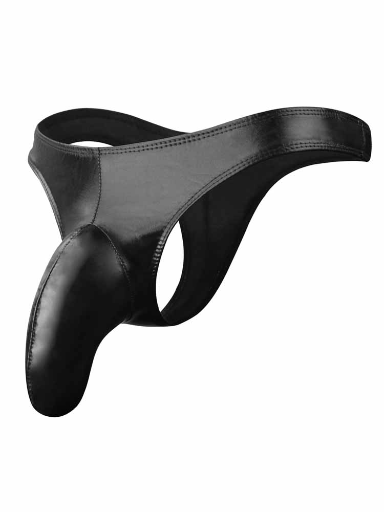 Men's Faux Leather Elephant Trunk Thongs