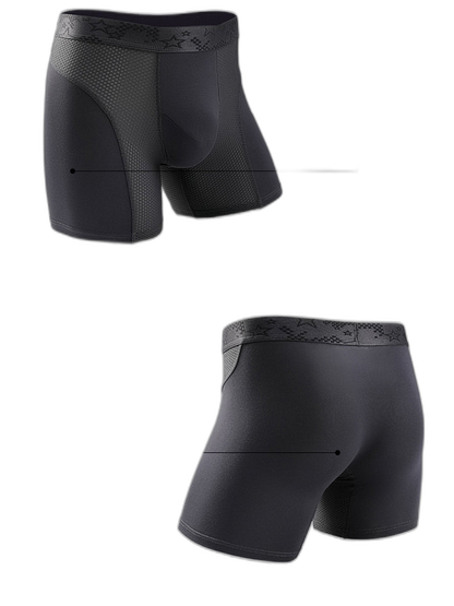 Men's Long Anti-Chafing Athletic Boxer Briefs