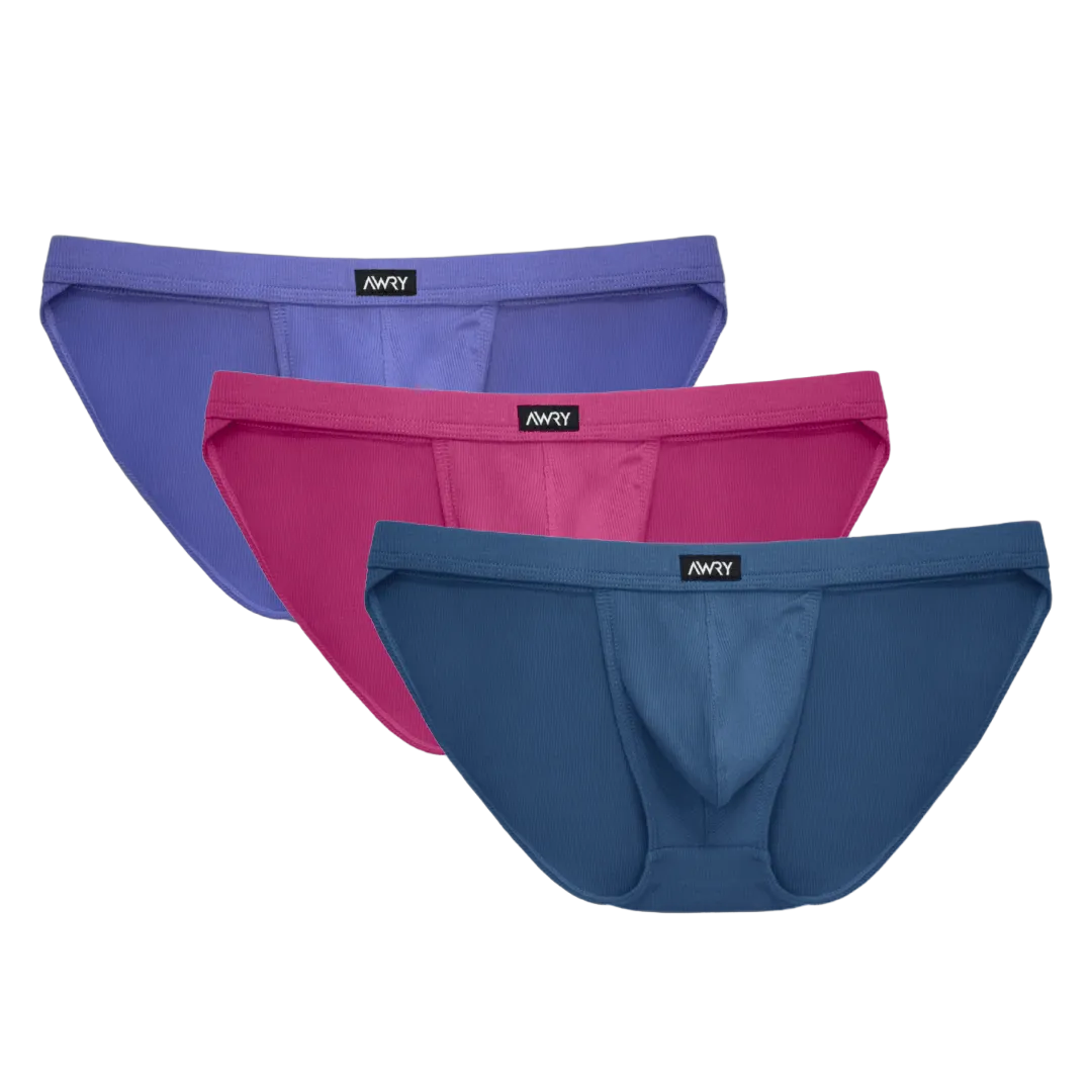 3 Pack RIBBED Tanga Briefs
