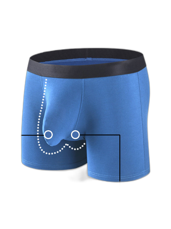 Men's Separate Big Pouch Long Boxer Briefs