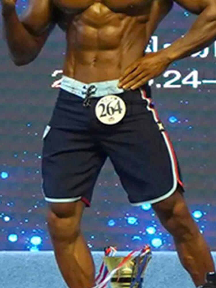 Men's Printed Bodybuilding Beach Drawstring Shorts