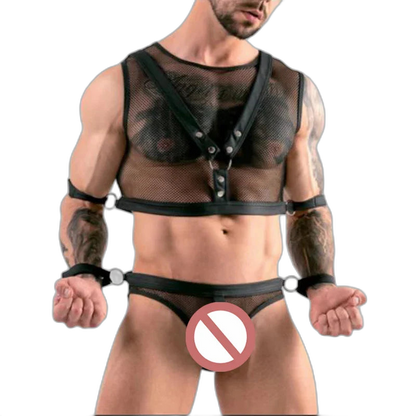 Sheer Dom Mesh Harness Costume