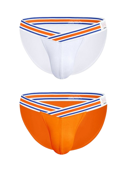 2-pack Striped V-waist High-cut Briefs
