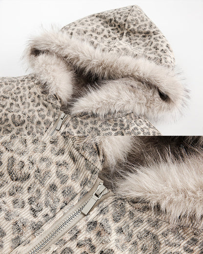 American Street Leopard Padded Cotton Jacket