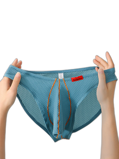 3 Pack Men's Ice Silk High-Elastic Breathable Briefs for Sports