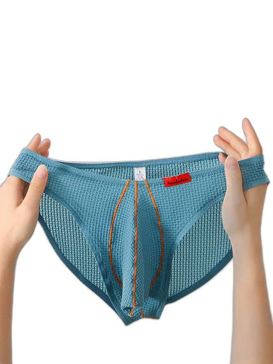 3 Pack Men's Ice Silk High-Elastic Breathable Briefs for Sports