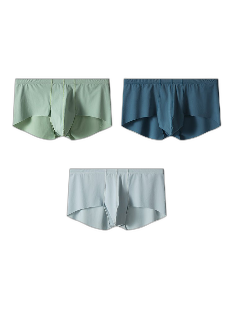 3 Pack Men's Contoured Pouch Seamless Trunks