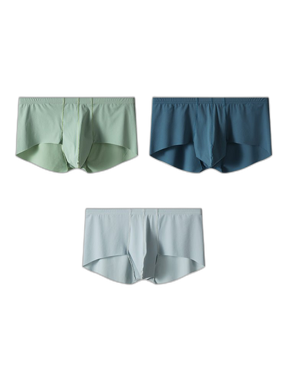 3 Pack Men's Contoured Pouch Seamless Trunks