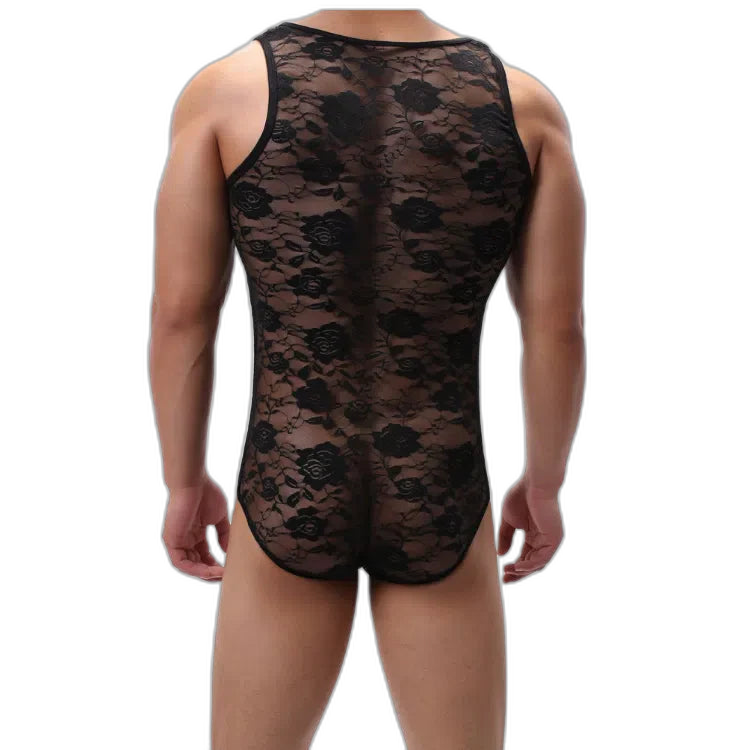 Lace Flower One Piece Bodysuit