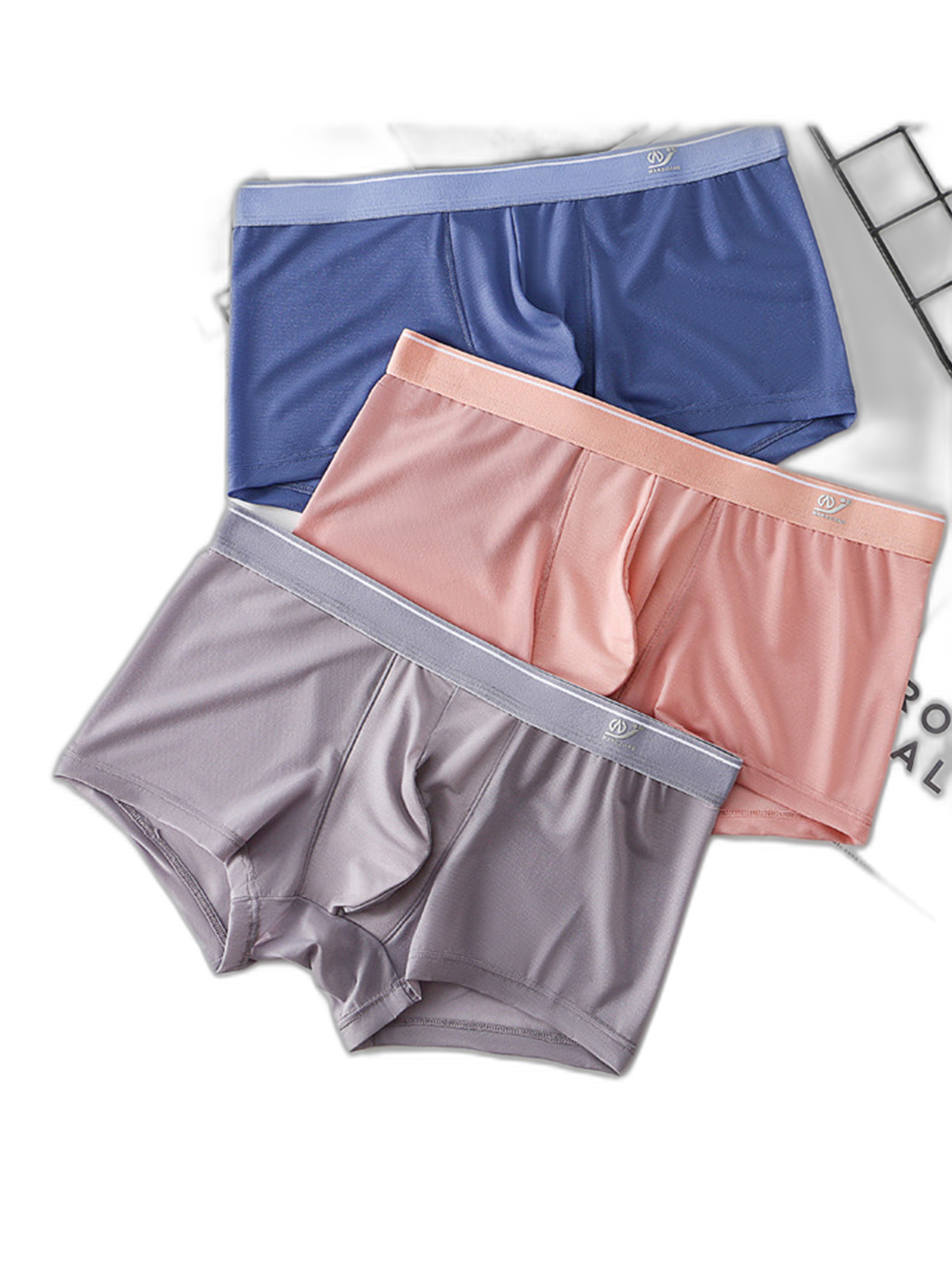3 Pack Men’s Comfy U Convex Pouch Trunks