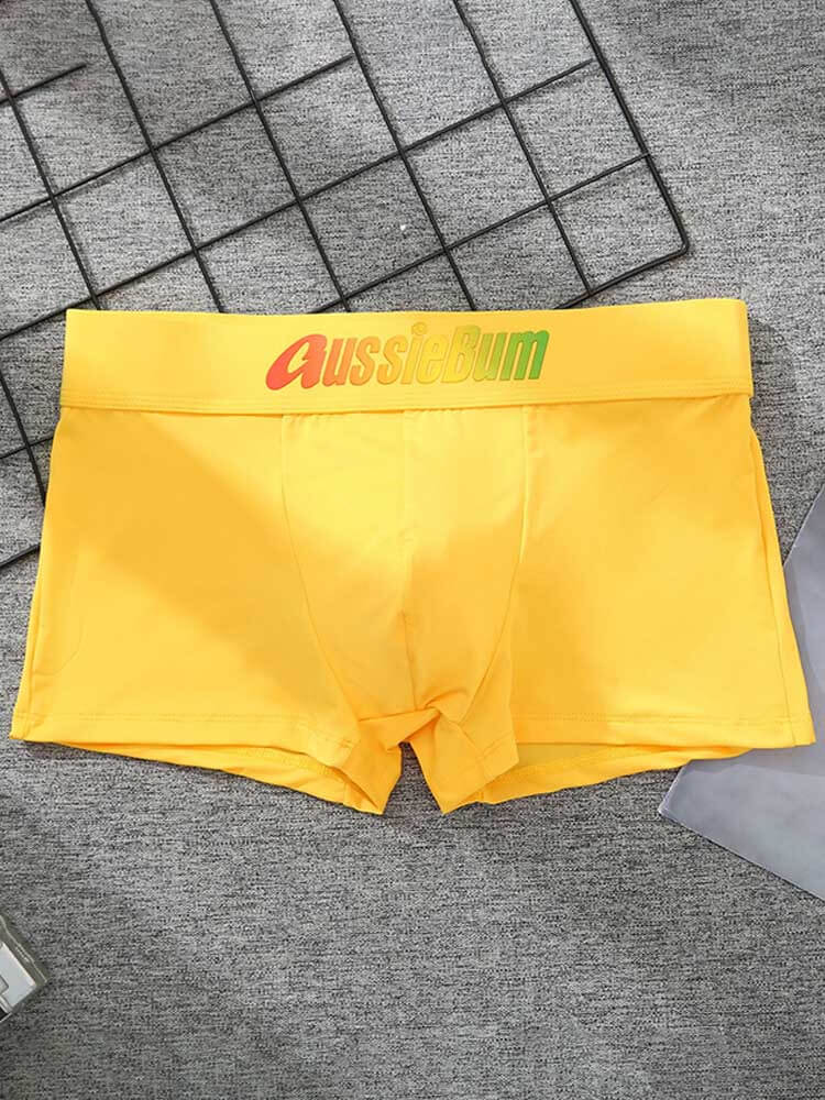 Men's Low Waist Elastic Breathable Boxer Briefs