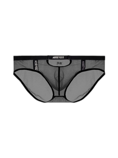 Men's Low Waist Narrow Waist Ice Silk Breathable Convex Pocket Briefs
