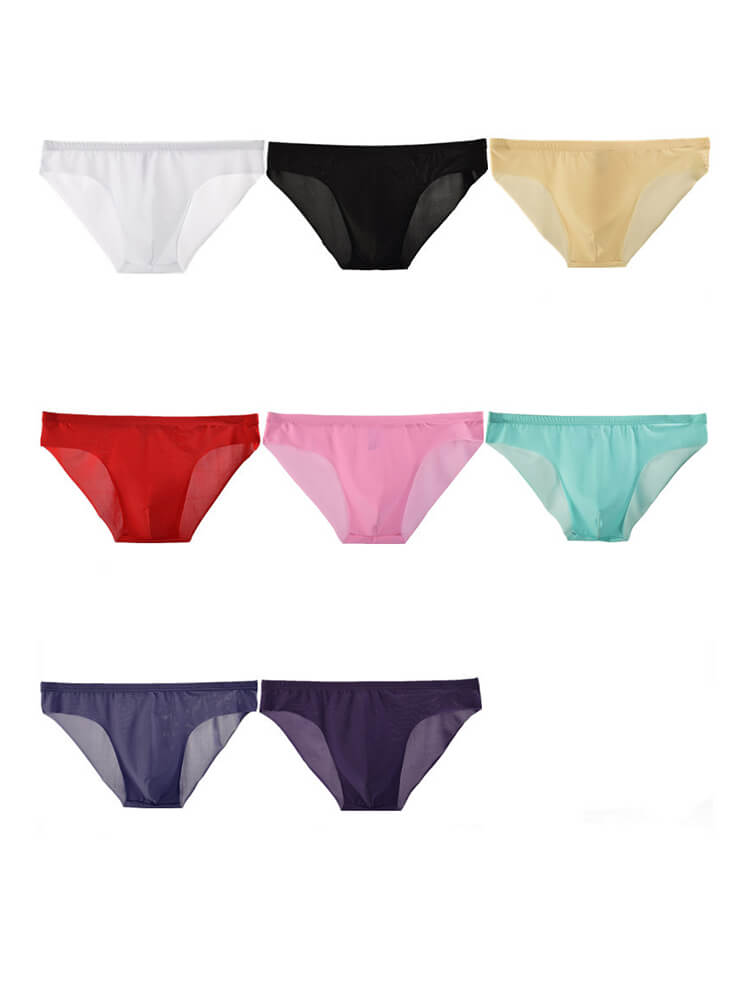 Men's Ice Silk Quick-Dry Thin Transparent Briefs