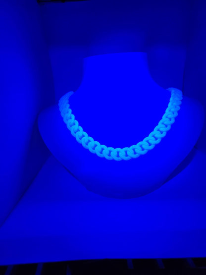 Stretchy 3D Printed Cuban Chain Loop Necklace – Colorful, Customizable, Durable & Stylish