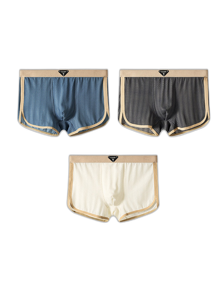 3 Pack Men’s Breathable Trunks – Soft and Skin-Friendly Comfort