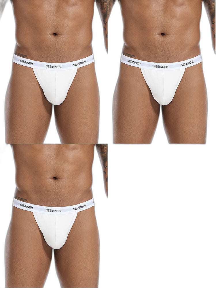 3 Pack Men's Sporty Cut Comfy Waistband Moisture-Wicking Briefs