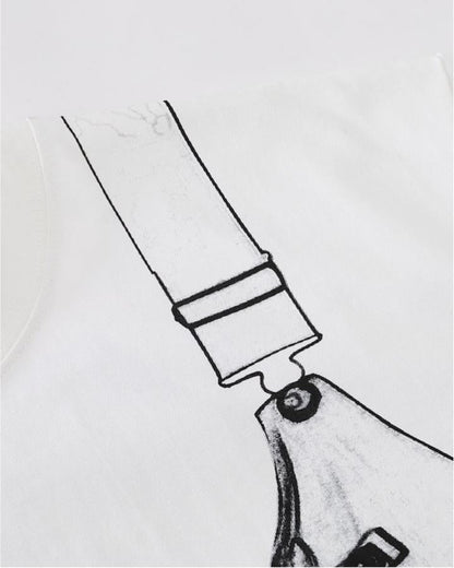 KIIKIO High Street Distressed Graphic Collared Tee