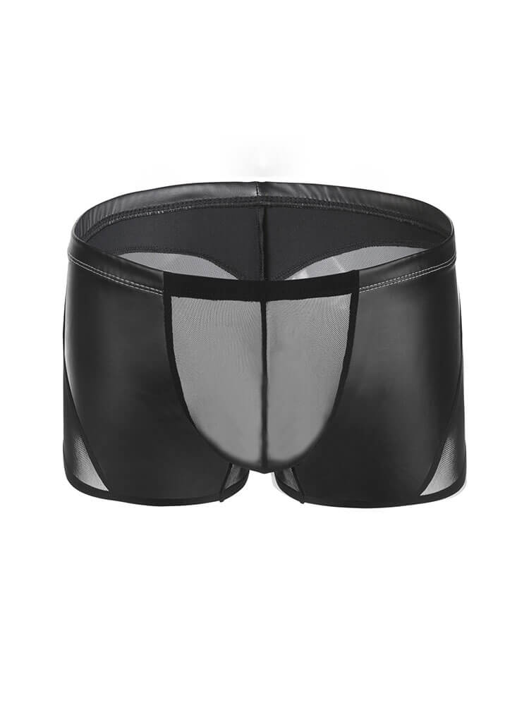 Men's Colorblock Low-Rise Transparent Boxer Briefs