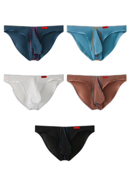 3 Pack Men's Ice Silk High-Elastic Breathable Briefs for Sports