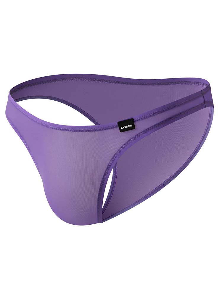 Men's Solid Color Thin Sheer Tight Briefs