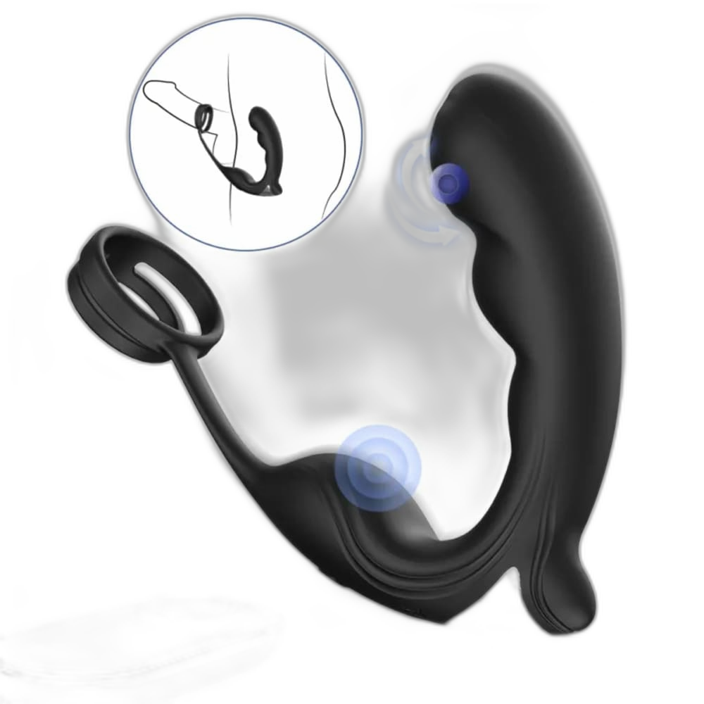 Noel - Remote Control Prostate Massager - Dual Cock Ring Anal Vibrator