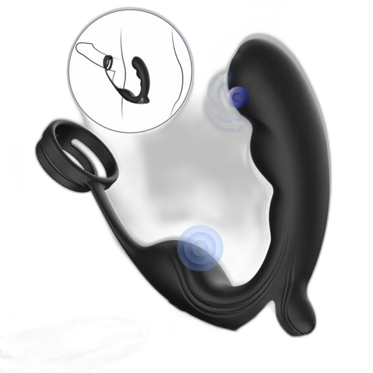 Noel - Remote Control Prostate Massager - Dual Cock Ring Anal Vibrator