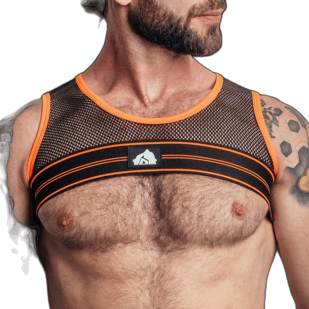 DEN CORE Mesh Chest Harness - Black