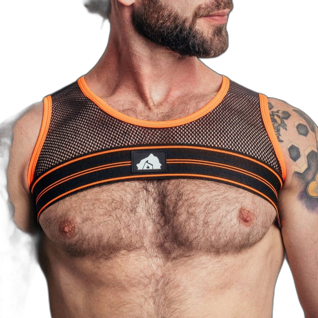DEN CORE Mesh Chest Harness - Black