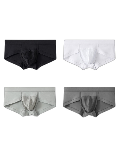 4 Pack Men’s U Convex Mesh Pouch Briefs