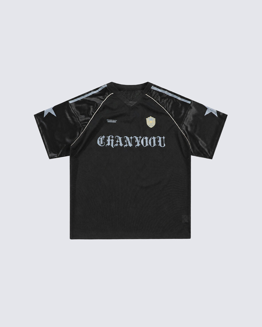 Y2K Star Patch Mesh Football Jersey Tee New