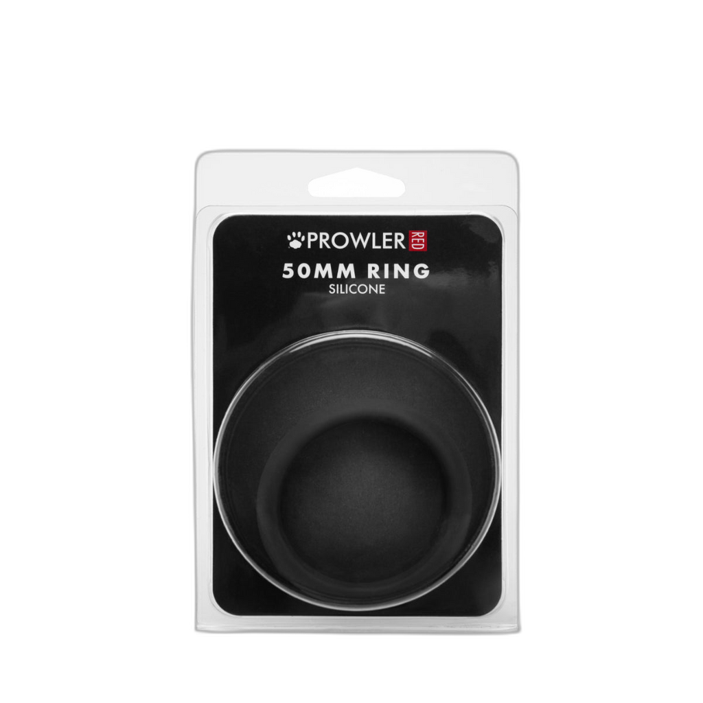 Prowler RED Silicone Cock Ring Black 50mm