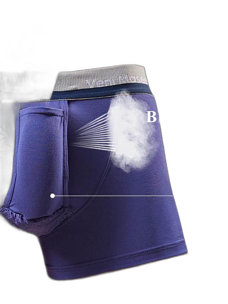 Men's Separate Ball Pouch Cotton Trunks
