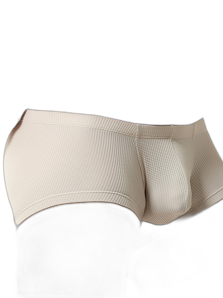 2 Pack Men's Sexy Short Legs Trunks With Large Pouch