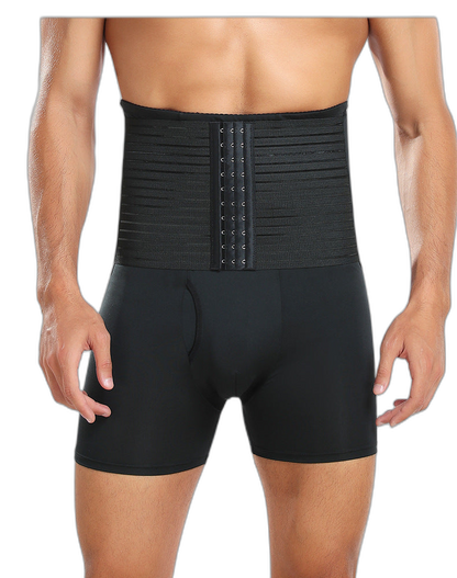 Men's Tummy Control Boxer Briefs with Open Fly