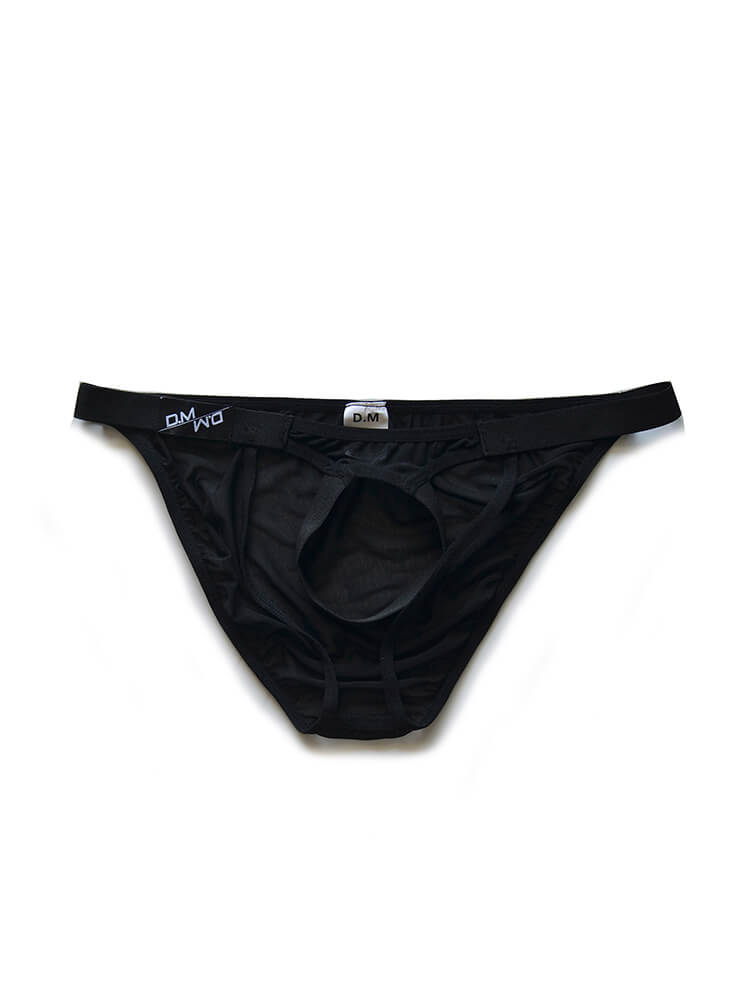 D.M Men's Sexy Front Hollow Mesh Briefs