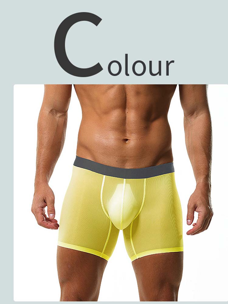 Men's Ice Silk Breathable Lengthened Boxer Briefs