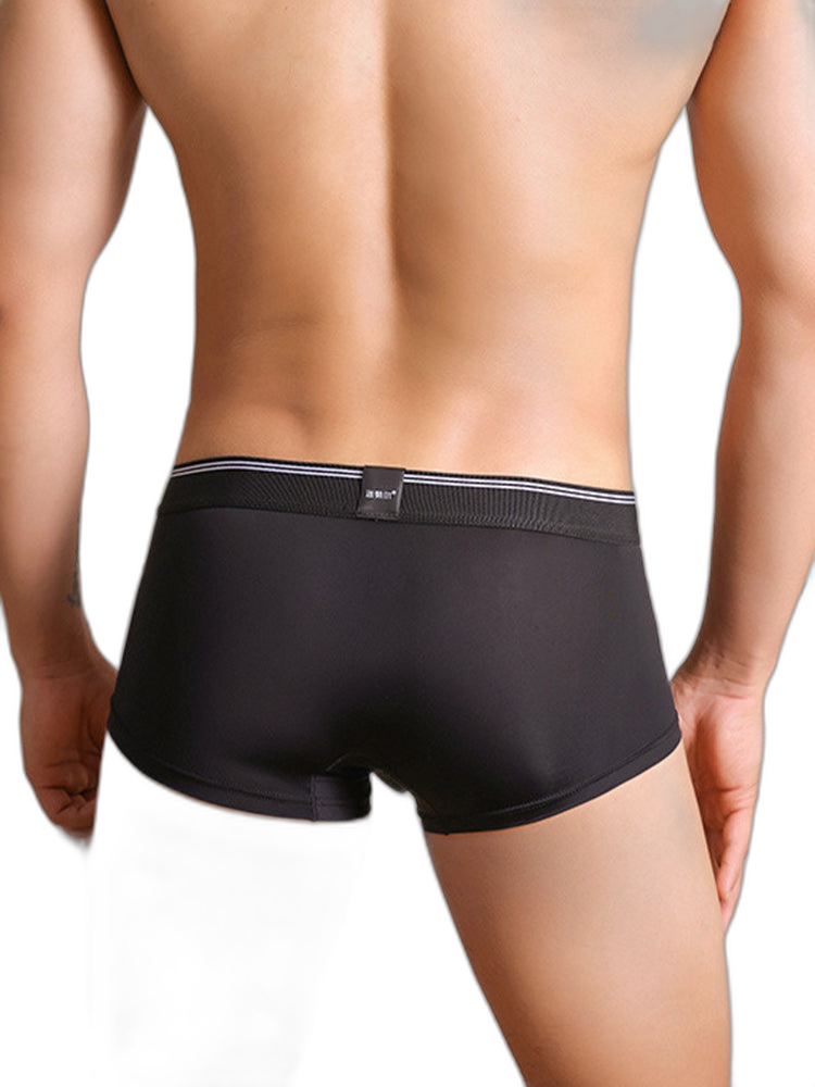 3 Pack Men's Mid-Rise Separation Breathable Elastic Trunks