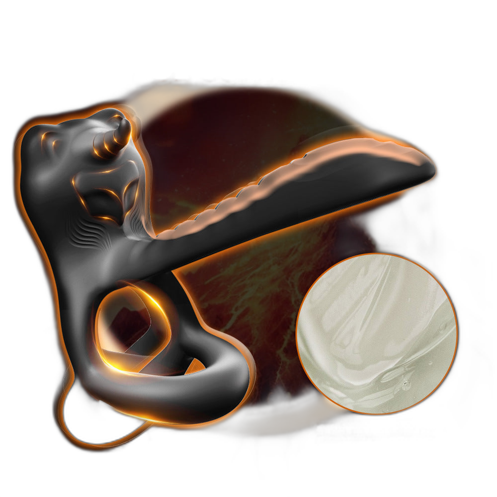 Bull Cock Ring - Vibrating Cock Ring - Double Penetration Cock and Ball Ring