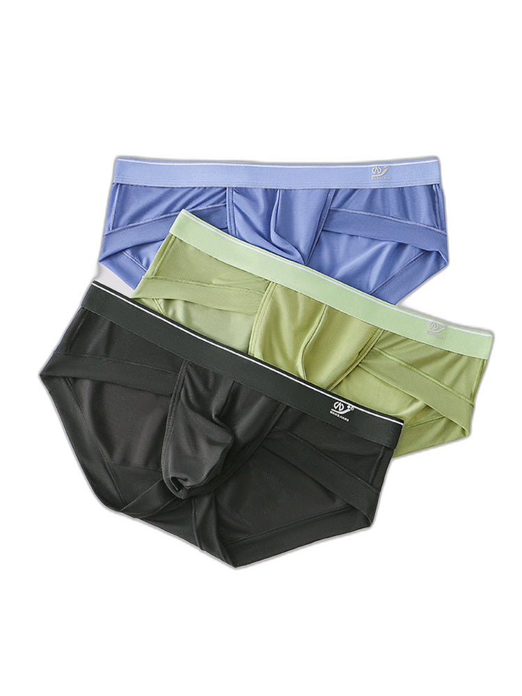 3 Pack Comfy U Convex Pouch Briefs For Men