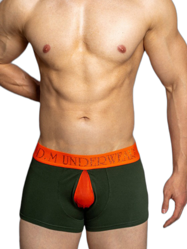 2 Pack Men's Mesh Transparent Open-Cut Cotton Mesh Trunks