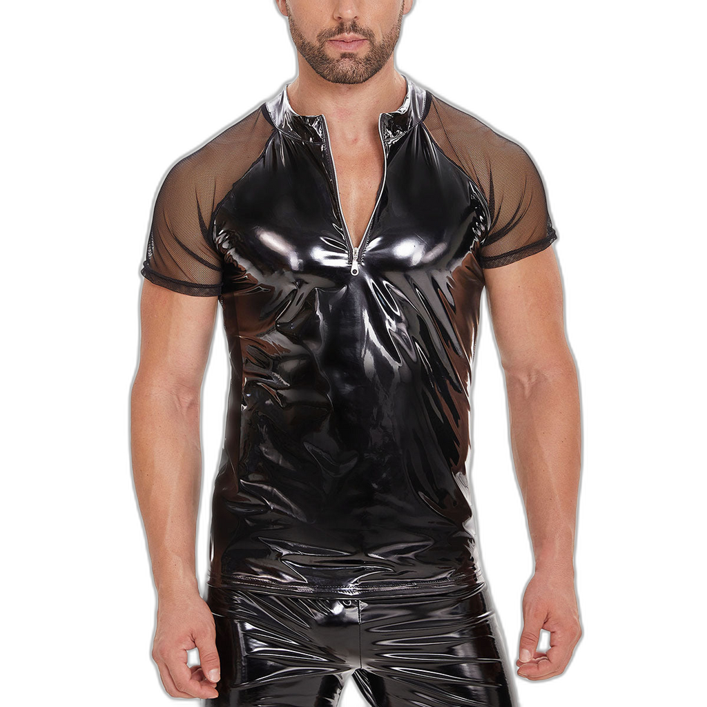 Midnight PVC Zip Shirt