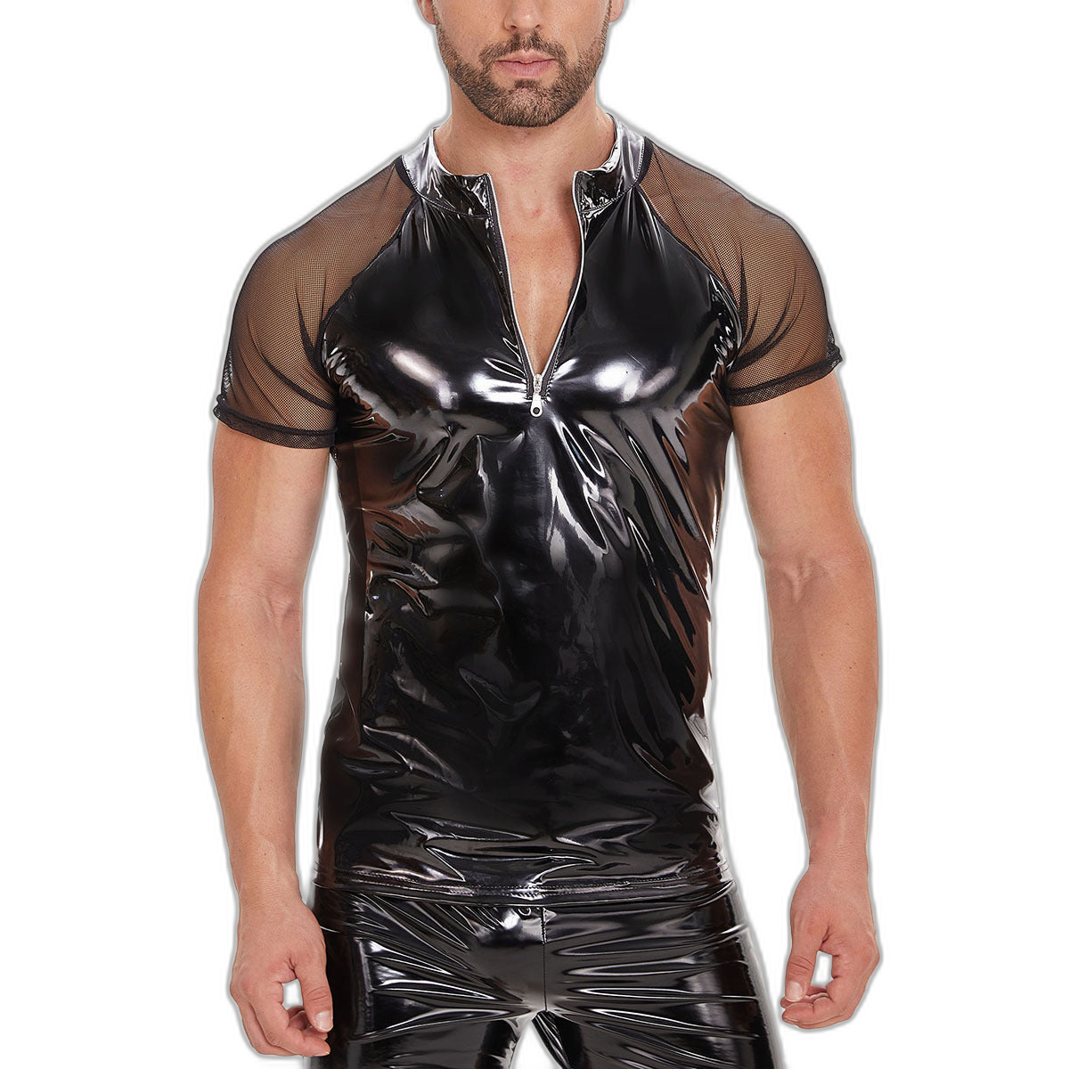 Midnight PVC Zip Shirt