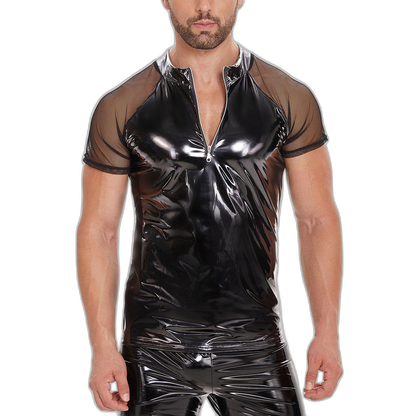 Midnight PVC Zip Shirt