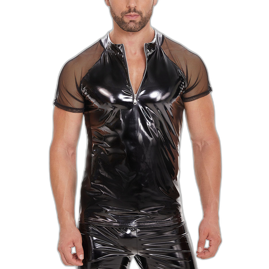 Midnight PVC Zip Shirt