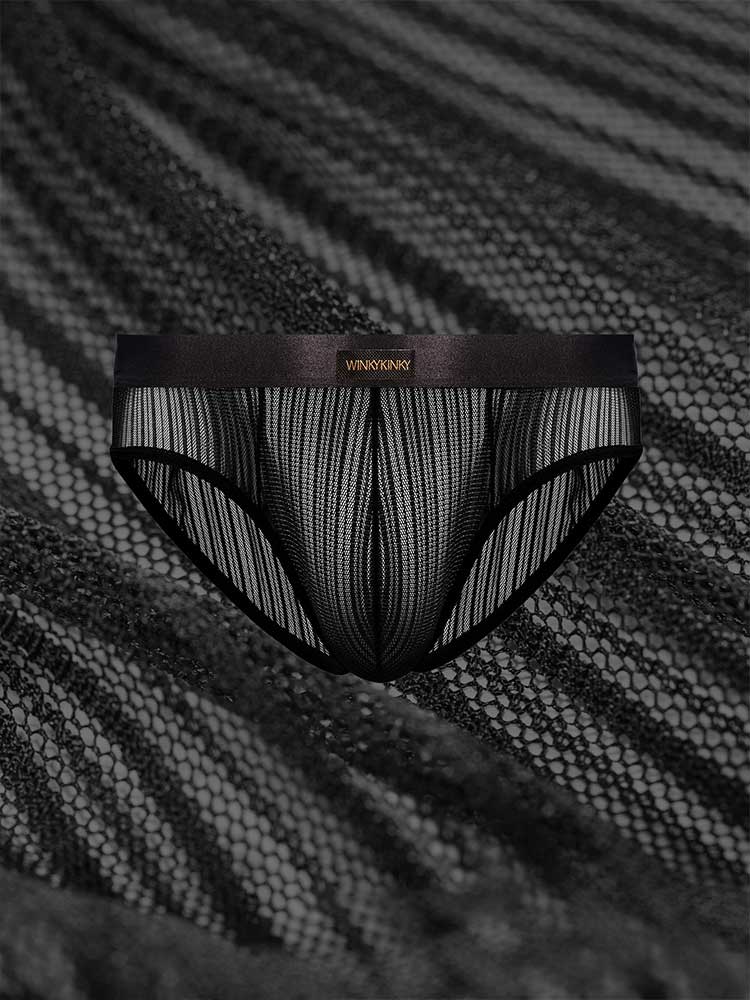 Men's Low-Rise Sexy Sheer Lace Breathable Briefs