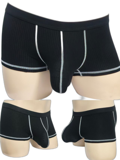 3 Pack Men's Ultra-Thin Cooling Large Supportive Pouch Breathable Low-Rise Trunks