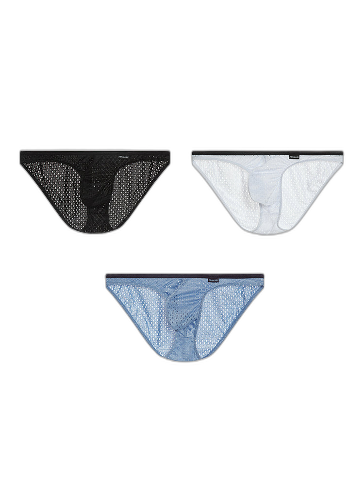 Men's Low-rise Mesh U-shaped Convex Pocket Sports Briefs