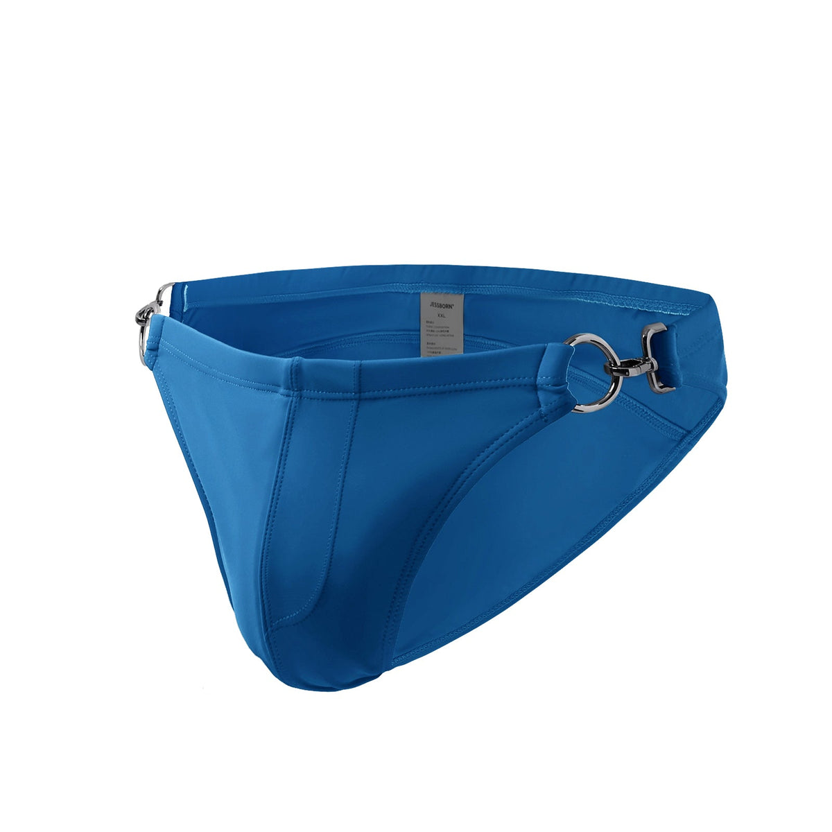 Men's Solid Color Metal Double Buckle Swim Bikini