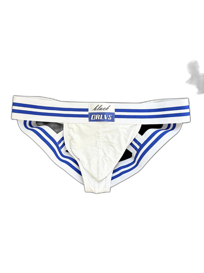 2 Pack Men's Sexy Low-Rise Breathable Trendy Design Lightweight Jockstrap