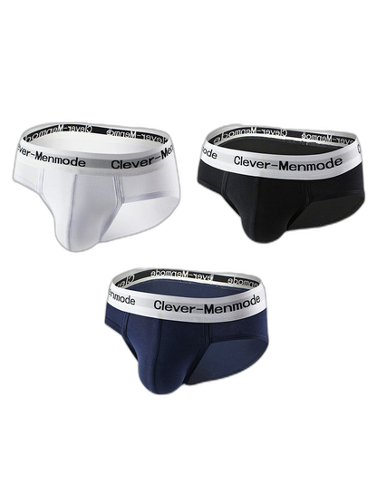 3 Pack Men's Supportive Fit High-Stretch Ultra-Soft Cotton Classic Briefs